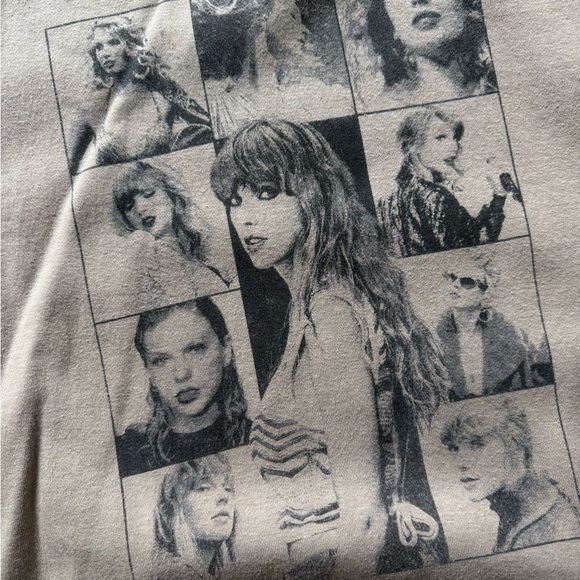 Taylor Swift Graphic Hoodie - beige size large - Picture 3 of 4